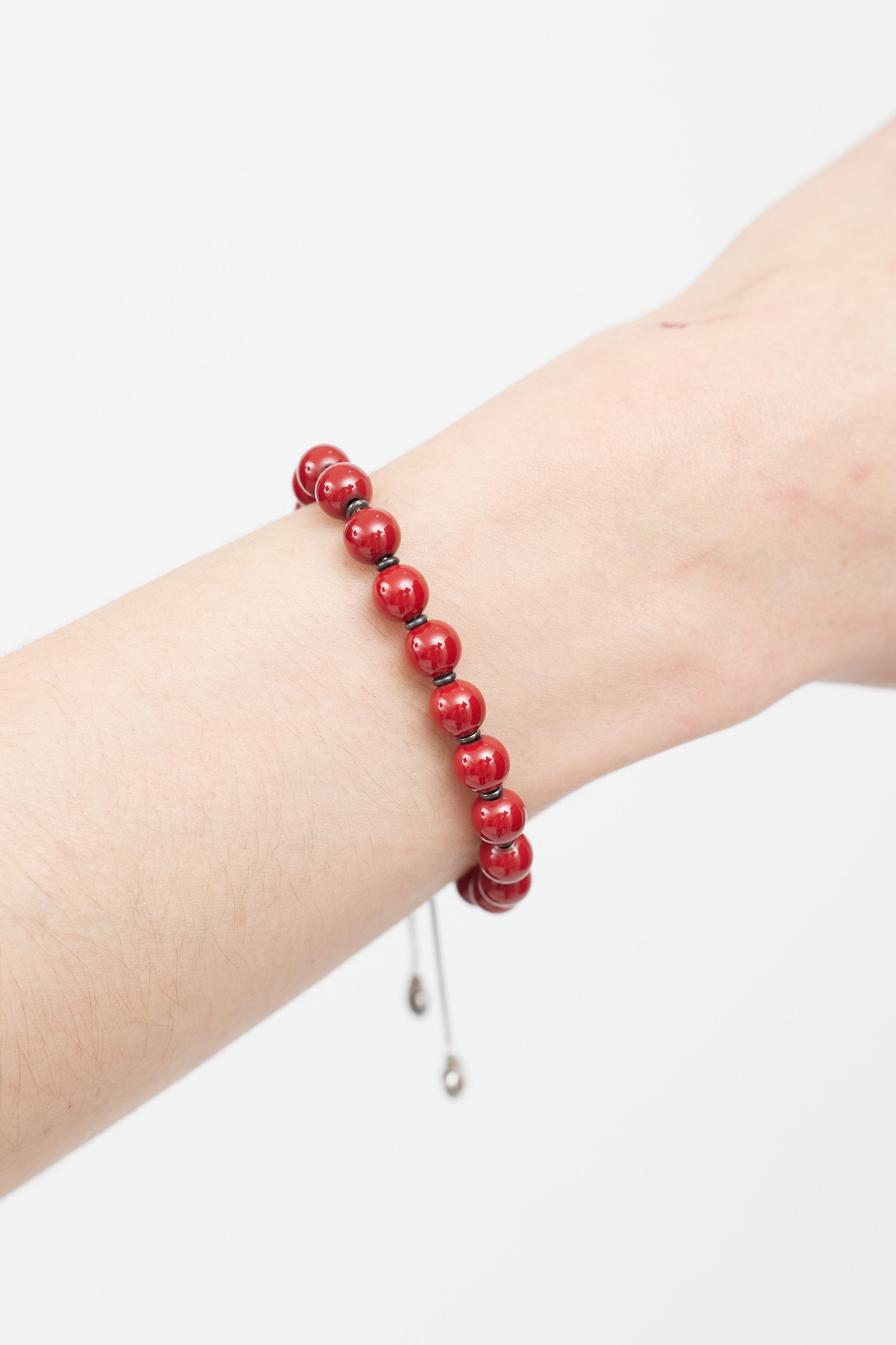 Candy Cane Charm with Red Stripe Agate Charity Bracelet – HELP by TJ